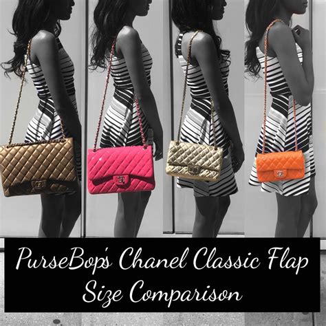 different sizes of chanel classic flap bag